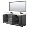 Custom image for Dark Gray with Matte Black Trim / Carrara Cultured Marble / 70