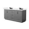 Custom image for Dark Gray with Matte Black Trim / White Cultured Marble / No Mirror
