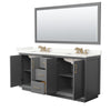 Custom image for Dark Gray with Satin Bronze Trim / Giotto Quartz / 70