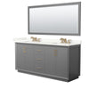 Custom image for Dark Gray with Satin Bronze Trim / Giotto Quartz / 70