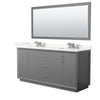 Custom image for Dark Gray with Brushed Nickel Trim / Giotto Quartz / 70