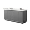 Custom image for Dark Gray with Brushed Nickel Trim / White Quartz / No Mirror