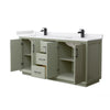 Custom image for Light Green with Matte Black Trim / White Cultured Marble / No Mirror