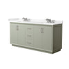 Custom image for Light Green with Brushed Nickel Trim / Carrara Cultured Marble / No Mirror
