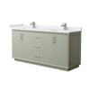 Custom image for Light Green with Brushed Nickel Trim / White Cultured Marble / No Mirror