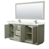 Custom image for Light Green with Brushed Nickel Trim / White Quartz / 70