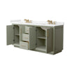 Custom image for Light Green with Satin Bronze Trim / Carrara Cultured Marble / No Mirror