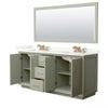 Custom image for Light Green with Satin Bronze Trim / Giotto Quartz / 70