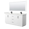 Custom image for White with Matte Black Trim / White Quartz / 70