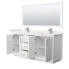 Custom image for White with Brushed Nickel Trim / White Quartz / 70