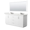 Custom image for White with Brushed Nickel Trim / White Quartz / 70