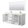 Custom image for White with Satin Bronze Trim / Giotto Quartz / 70
