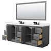 Custom image for Dark Gray with Matte Black Trim / Carrara Cultured Marble / 70