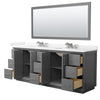 Custom image for Dark Gray with Brushed Nickel Trim / Carrara Cultured Marble / 70