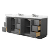 Custom image for Dark Gray with Brushed Nickel Trim / Carrara Cultured Marble / No Mirror
