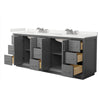 Custom image for Dark Gray with Brushed Nickel Trim / White Quartz / No Mirror