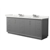 Custom image for Dark Gray with Brushed Nickel Trim / White Quartz / No Mirror