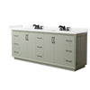 Custom image for Light Green with Matte Black Trim / Carrara Cultured Marble / No Mirror