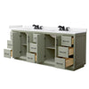 Custom image for Light Green with Matte Black Trim / White Cultured Marble / No Mirror