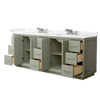 Custom image for Light Green with Brushed Nickel Trim / Carrara Cultured Marble / No Mirror