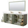 Custom image for Light Green with Satin Bronze Trim / Carrara Cultured Marble / 70