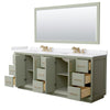 Custom image for Light Green with Satin Bronze Trim / White Cultured Marble / 70
