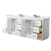 Custom image for White with Brushed Nickel Trim / White Cultured Marble / No Mirror