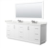 Custom image for White with Brushed Nickel Trim / White Quartz / 70