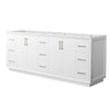 Custom image for White with Satin Bronze Trim / No Mirror
