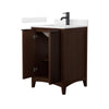 Custom image for Dark Walnut with Matte Black Trim / Carrara Cultured Marble / No Mirror