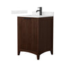 Custom image for Dark Walnut with Matte Black Trim / Carrara Cultured Marble / No Mirror