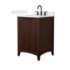 Custom image for Dark Walnut with Matte Black Trim / Carrara Cultured Marble / No Mirror