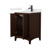 Custom image for Dark Walnut with Matte Black Trim / Giotto Quartz / No Mirror