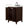 Custom image for Dark Walnut with Matte Black Trim / Giotto Quartz / No Mirror