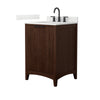Custom image for Dark Walnut with Matte Black Trim / Giotto Quartz / No Mirror