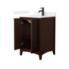 Custom image for Dark Walnut with Matte Black Trim / White Cultured Marble / No Mirror