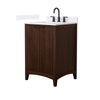 Custom image for Dark Walnut with Matte Black Trim / White Cultured Marble / No Mirror