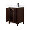 Custom image for Dark Walnut with Matte Black Trim / White Quartz / No Mirror