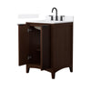 Custom image for Dark Walnut with Matte Black Trim / White Quartz / No Mirror