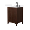 Custom image for Dark Walnut with Matte Black Trim / White Quartz / No Mirror