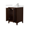 Custom image for Dark Walnut with Brushed Nickel Trim / Carrara Cultured Marble / No Mirror