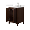 Custom image for Dark Walnut with Brushed Nickel Trim / Carrara Cultured Marble / No Mirror
