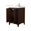 Custom image for Dark Walnut with Brushed Nickel Trim / Giotto Quartz / No Mirror