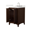 Custom image for Dark Walnut with Brushed Nickel Trim / Giotto Quartz / No Mirror
