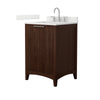 Custom image for Dark Walnut with Brushed Nickel Trim / Giotto Quartz / No Mirror