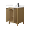 Custom image for Natural Oak with Matte Black Trim / Carrara Cultured Marble / No Mirror