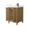 Custom image for Natural Oak with Matte Black Trim / Giotto Quartz / No Mirror