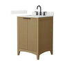 Custom image for Natural Oak with Matte Black Trim / Giotto Quartz / No Mirror