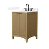Custom image for Natural Oak with Matte Black Trim / White Cultured Marble / No Mirror