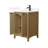 Custom image for Natural Oak with Matte Black Trim / White Quartz / No Mirror
